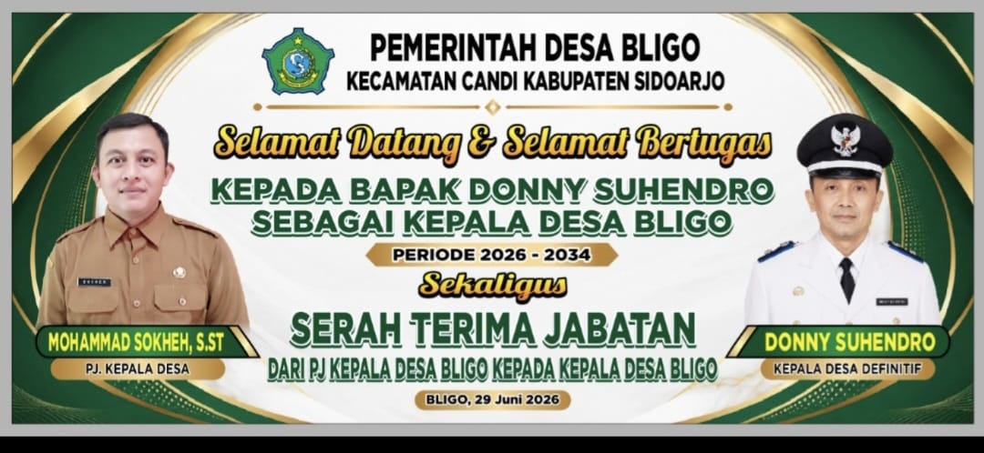 SERAH TERIMA JABATAN DARI PJ. KADES BLIGO KEPADA KEPALA DESA BLIGO